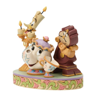 Lumiere, Mrs Potts, Chip and Cogsworth 11,5 cm Disney Traditions 6018724