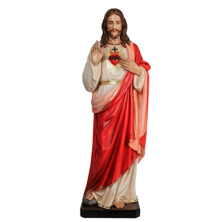 Blessing Sacred Heart of Jesus Statue hand-painted resin 100 cm