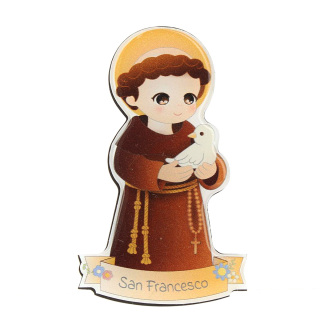 Shaped Resin Magnet Saint Francis of Assisi 4.5x8 cm