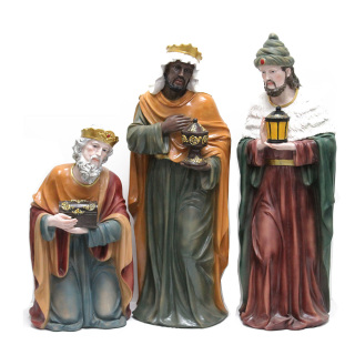 Natività completa di pastori resina 80 cm 11 pezzi