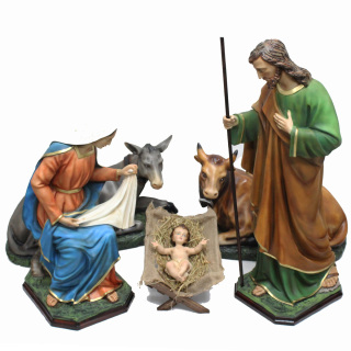 Belén de resina pintada 80 cm 5 figuras