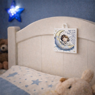 Angel of God Prayer Ceramic Tile 10x10 cm