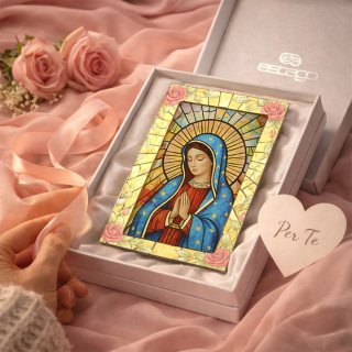 Cuadro Virgen de Guadalupe en Vidrio 17x23,5 cm