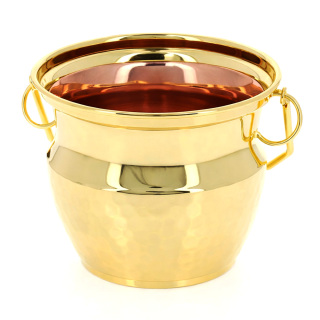 Holy Water Bucket with Copper Lining Diameter 13 cm