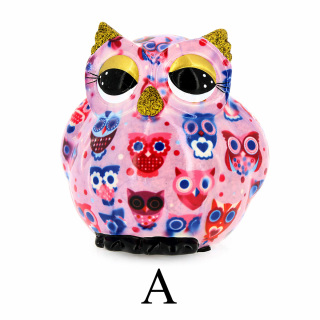 Owl Money Box Olive 12.5 cm Pomme Pidou 