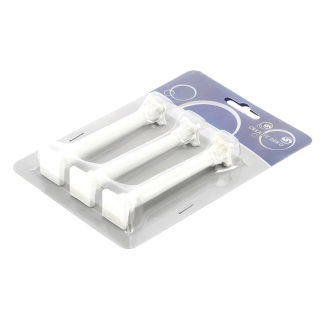 Set of 3 white resin nativity scene columns 10 cm
