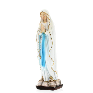 Our Lady of Lourdes Hand-Painted Resin Statue 15 cm