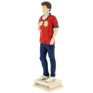Saint Carlo Acutis Statue Hand-Painted Resin 30 cm