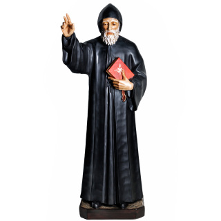 Statue Saint Charbel in painted resin 80 cm
