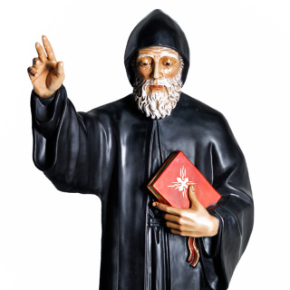 Statue Saint Charbel in painted resin 80 cm