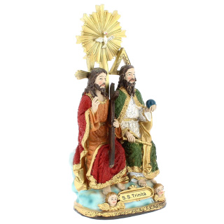 Estatua de la Santísima Trinidad resina pintada 20,5 cm