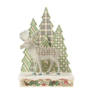 Figura de alce con árboles en capas 21 cm Jim Shore 6017173