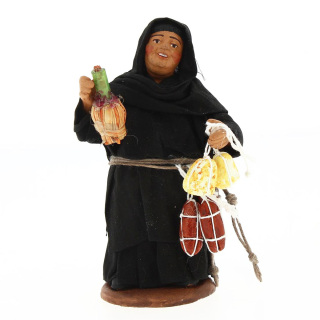 Little monk in dressed terracotta 13 cm