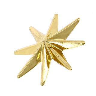 Stella a 8 punte in metallo dorato 3 cm