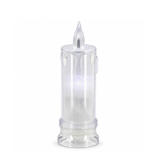 Vela Electrónica Decorativa LED Blanca con Luz Fija 14,5 cm