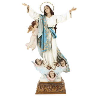 Assumption of the Virgin Mary Statue hand-painted resin 77 cm